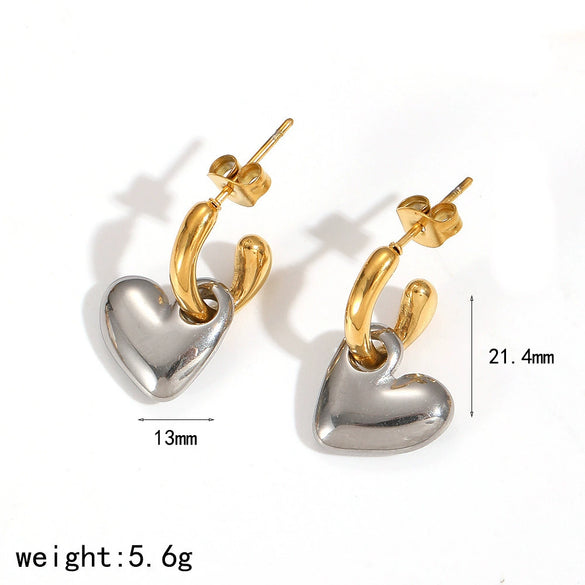 Fashion Geometric Dot Diamond Stainless Steel Women's Earrings