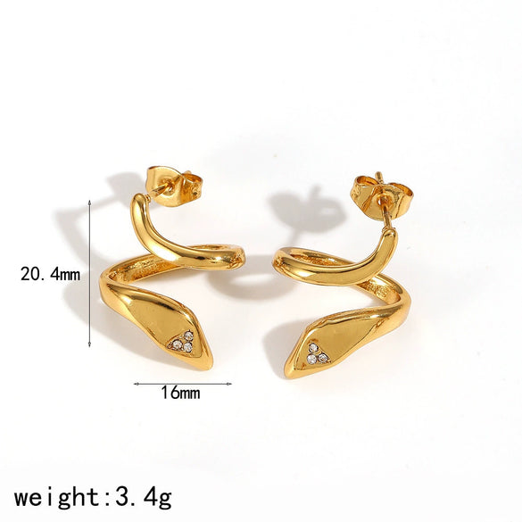 Fashion Geometric Dot Diamond Stainless Steel Women's Earrings