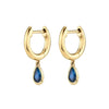 Fashion Geometric Drop Shape Zircon Earrings For Women With Silver Needle Copper Electroplated Colored Stone Design