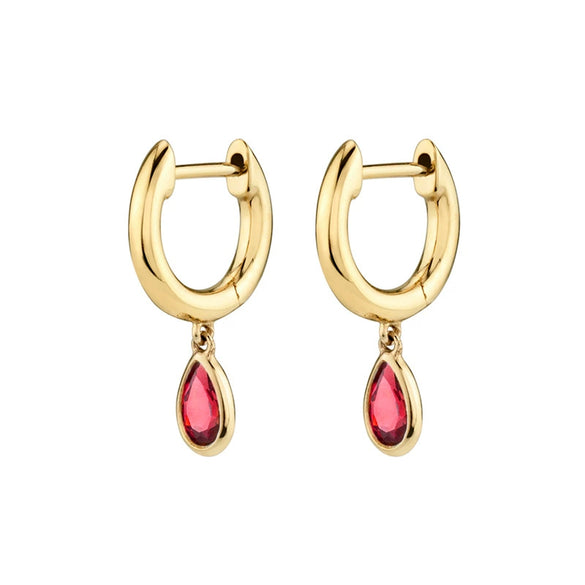 Fashion Geometric Drop Shape Zircon Earrings For Women With Silver Needle Copper Electroplated Colored Stone Design