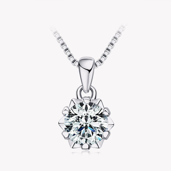 Fashion Geometric Fourleaf Clover Moissanite Pendant Necklace Set With Diamonds S925 Silver Plated K18 Gold For Women
