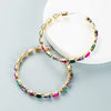 Fashion Geometric Glass Diamond C-Shaped Big Earrings Wholesale Gooddiy