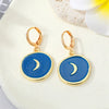 Fashion Geometric Heart Circle Shaped Moon Pattern Drop Earrings Wholesale