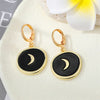 Fashion Geometric Heart Circle Shaped Moon Pattern Drop Earrings Wholesale