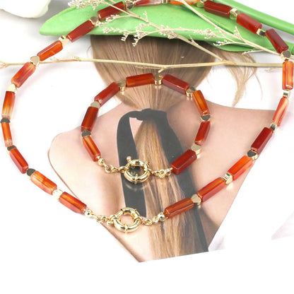 Fashion Geometric Heart Shape Copper Plating Women's Bracelets Necklace 1 Piece