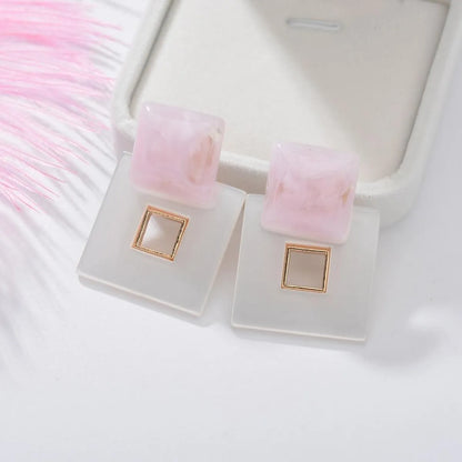 Fashion Geometric Hollow Acrylic Color Variety Earrings Nhbq146573