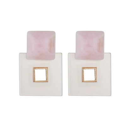 Fashion Geometric Hollow Acrylic Color Variety Earrings Nhbq146573