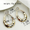 Fashion Geometric Hollow Stainless Steel Goldplated Flower Earrings