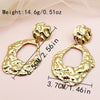 Fashion Geometric Hollow Stainless Steel Goldplated Flower Earrings