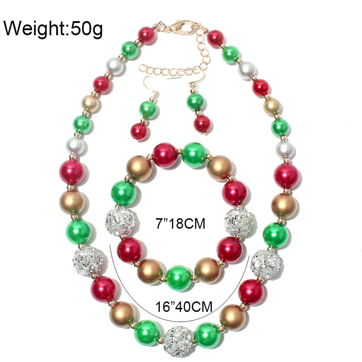 Fashion Geometric Imitation Pearl Alloy Plating Women'S Bracelets Earrings Necklace