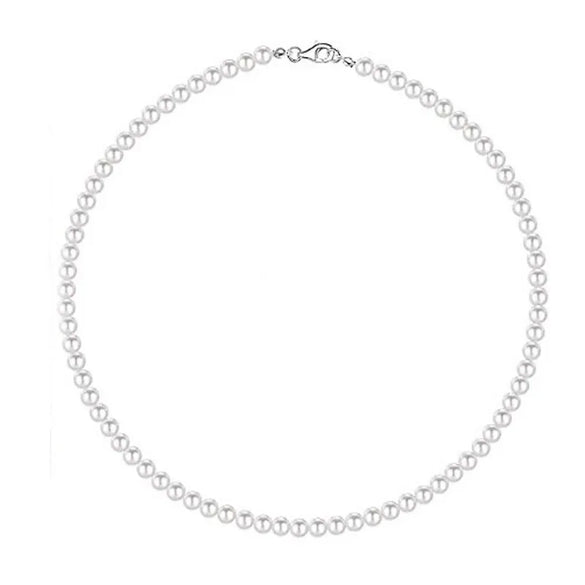 Fashion Geometric Imitation Pearl Beaded Men'S Necklace