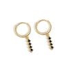 Fashion Geometric Inlaid Diamond Style S925 Sterling Silver Circle Earrings For Women With Modern Minimalist Design