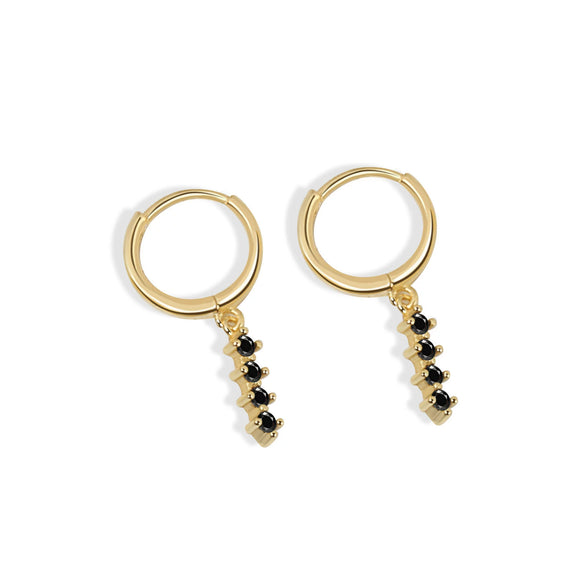 Fashion Geometric Inlaid Diamond Style S925 Sterling Silver Circle Earrings For Women With Modern Minimalist Design