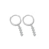 Fashion Geometric Inlaid Diamond Style S925 Sterling Silver Circle Earrings For Women With Modern Minimalist Design