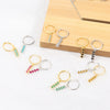 Fashion Geometric Inlaid Diamond Style S925 Sterling Silver Circle Earrings For Women With Modern Minimalist Design