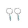 Fashion Geometric Inlaid Diamond Style S925 Sterling Silver Circle Earrings For Women With Modern Minimalist Design
