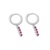Fashion Geometric Inlaid Diamond Style S925 Sterling Silver Circle Earrings For Women With Modern Minimalist Design