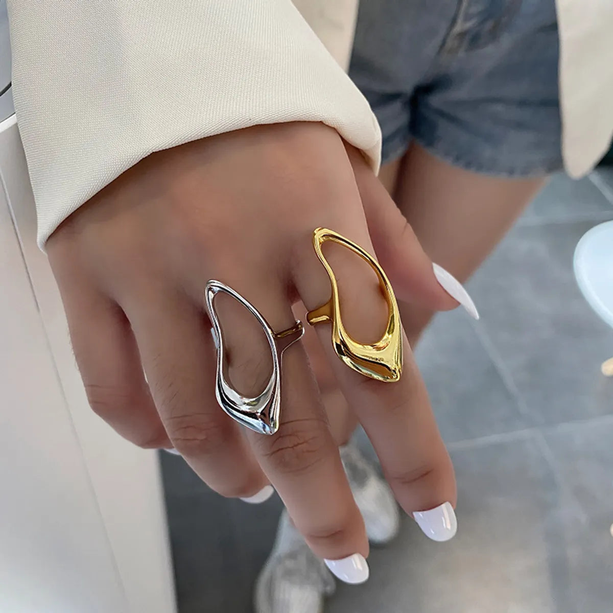 Fashion Geometric Irregular Simple Hollow Ring