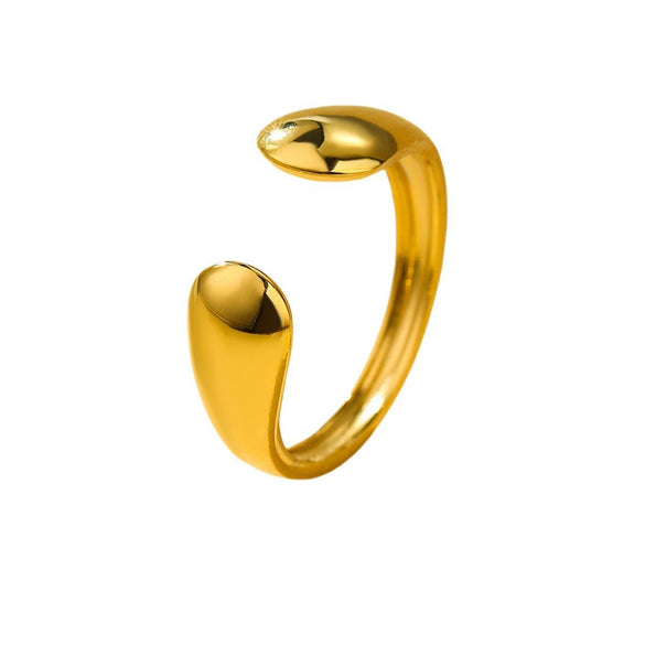 Fashion Geometric Irregular Titanium Steel Electroplated Women's Ring