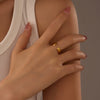 Fashion Geometric Irregular Titanium Steel Electroplated Women's Ring