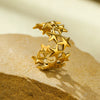 Fashion Geometric Irregular Titanium Steel Electroplated Women's Ring