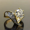 Fashion Geometric Ladder Square Irregular Ring Copper With Zirconia For Women