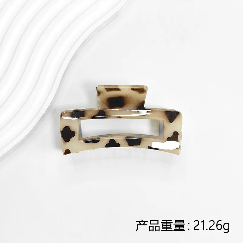 Fashion Geometric Leopard Plastic Hollow Out Hair Claws