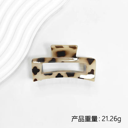 Fashion Geometric Leopard Plastic Hollow Out Hair Claws