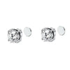 Fashion Geometric Metal Inlay Rhinestones Unisex Ear Studs