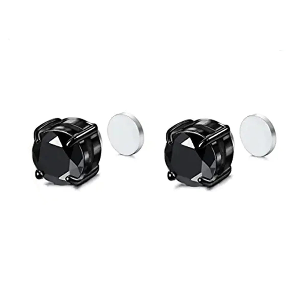 Fashion Geometric Metal Inlay Rhinestones Unisex Ear Studs