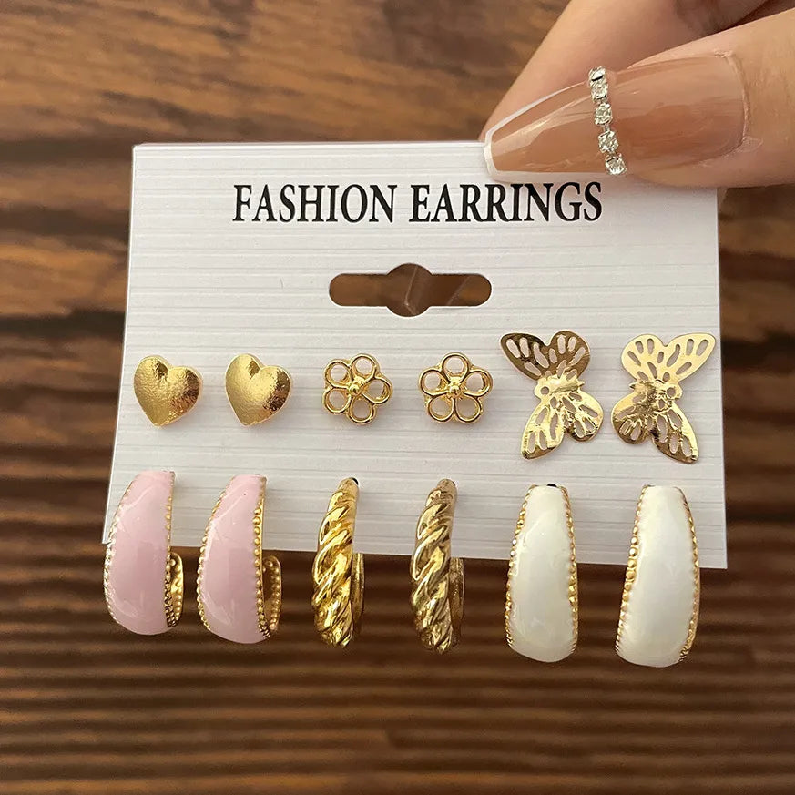 Fashion Geometric Plating Metal Earrings