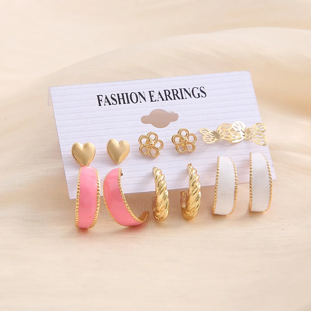 Fashion Geometric Plating Metal Earrings