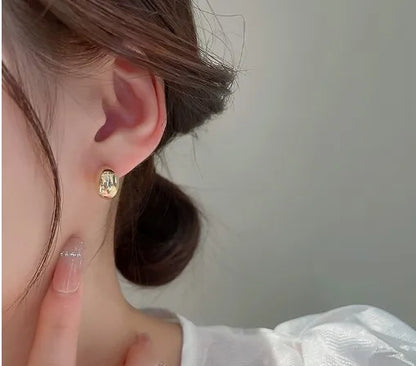 1 Pair Fashion Geometric Plating Metal Ear Studs