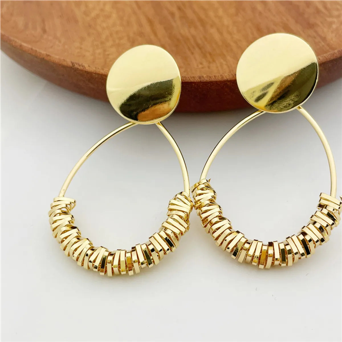 Fashion Geometric Metal Plating Women's Earrings 1 Pair