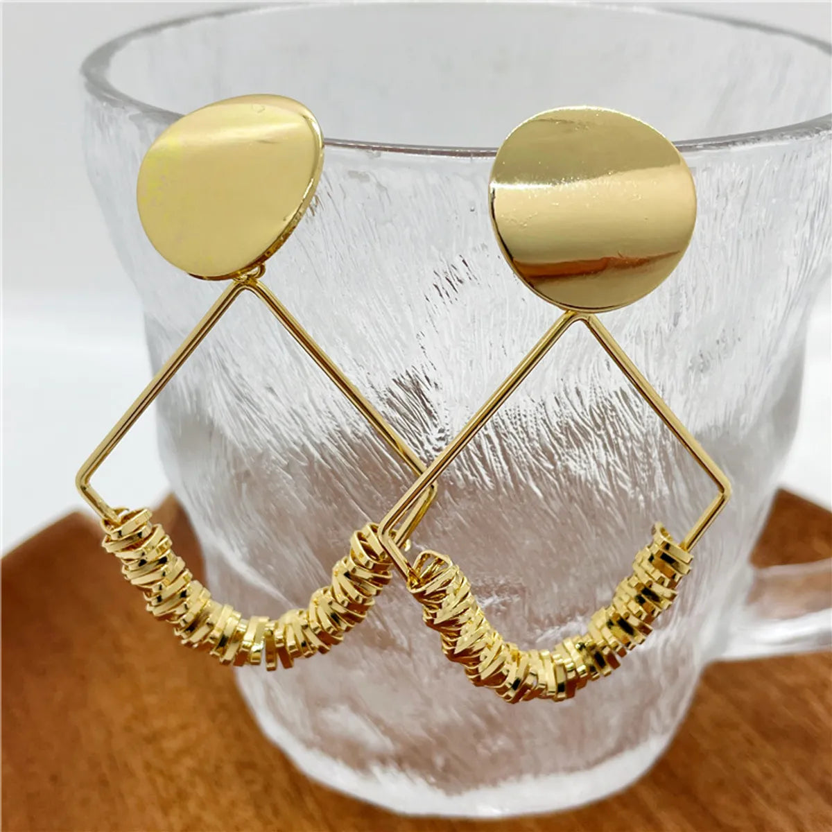 Fashion Geometric Metal Plating Women's Earrings 1 Pair