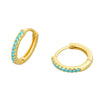 Fashion Geometric Micro Inlaid Zircon Sterling Silver Hoop Earrings With Electroplated Finish