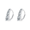 Fashion Geometric Moissanite 925 Sterling Silver Earrings Set With Diamonds