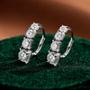 Fashion Geometric Moissanite 925 Sterling Silver Earrings Set With Diamonds