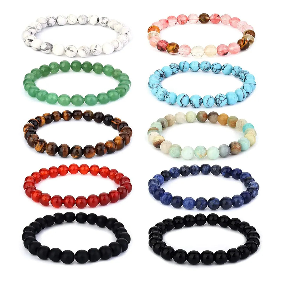 Fashion Geometric Natural Stone Beaded Bracelets