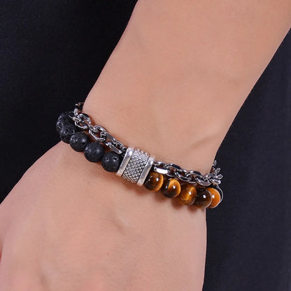 Fashion Geometric Natural Stone Handmade Bracelets 1 Piece