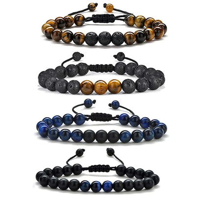 Fashion Geometric Natural Stone Knitting Bracelets