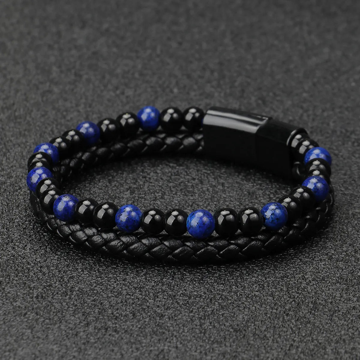 Fashion Geometric Natural Stone Titanium Steel Bracelets