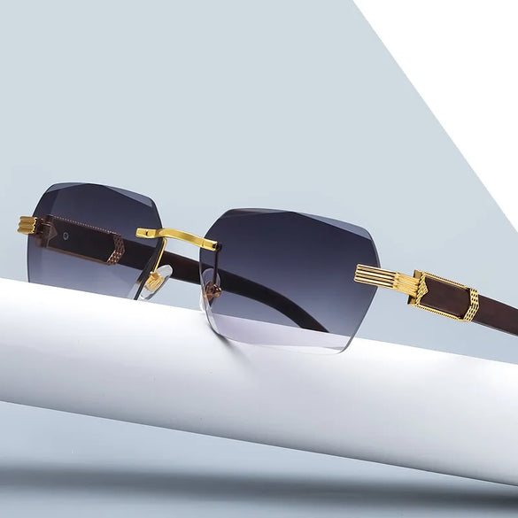 Fashion Geometric Pc Square Frameless Women'S Sunglasses
