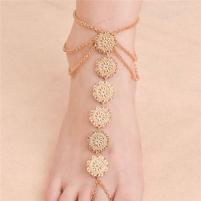 Fashion Geometric Pearl Artificial Gemstones Women's Anklet 1 Piece