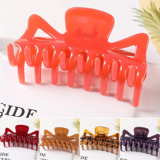 Fashion Geometric Plastic Resin Stoving Varnish Hair Claws 1 Piece