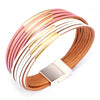 Fashion Geometric Pu Leather Bracelet Electroplated Jewelry For Female Students And Unisex Wear