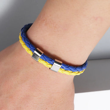 Fashion Geometric Pu Leather Knitting No Inlaid Bracelets