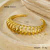 Fashion Geometric Semicircle Hollow Stainless Steel Electroplated Women's Bracelet