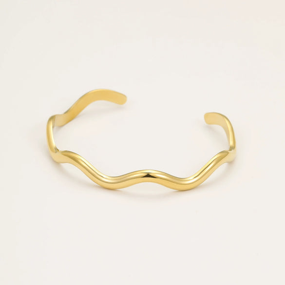 Fashion Geometric Semicircle Hollow Stainless Steel Electroplated Women's Bracelet
