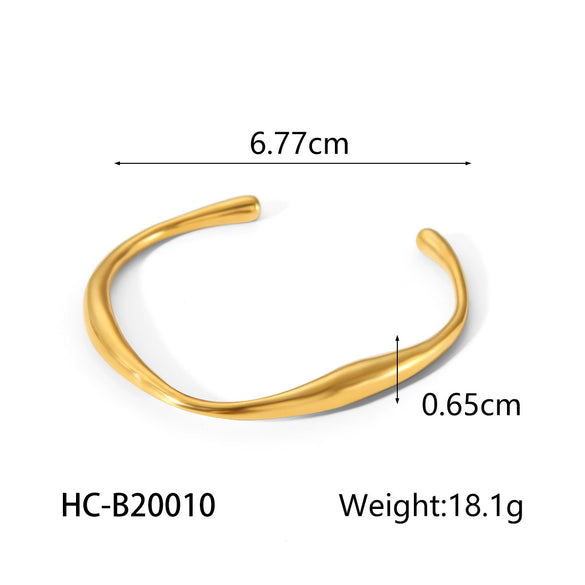 Fashion Geometric Shaped Irregular Stainless Steel Electroplated Female Bracelet